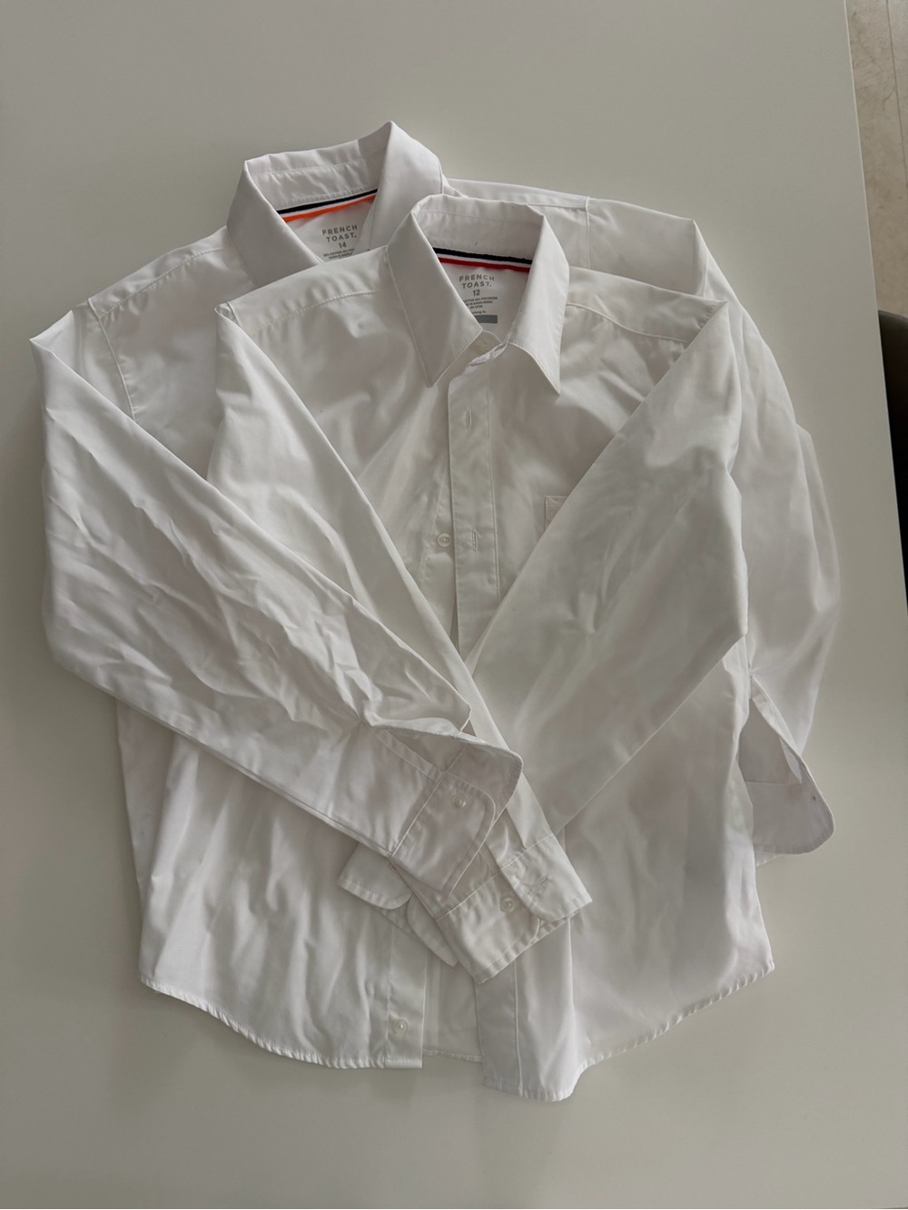 2 x French Toast kid’s White Dress Shirts - Twin Pack